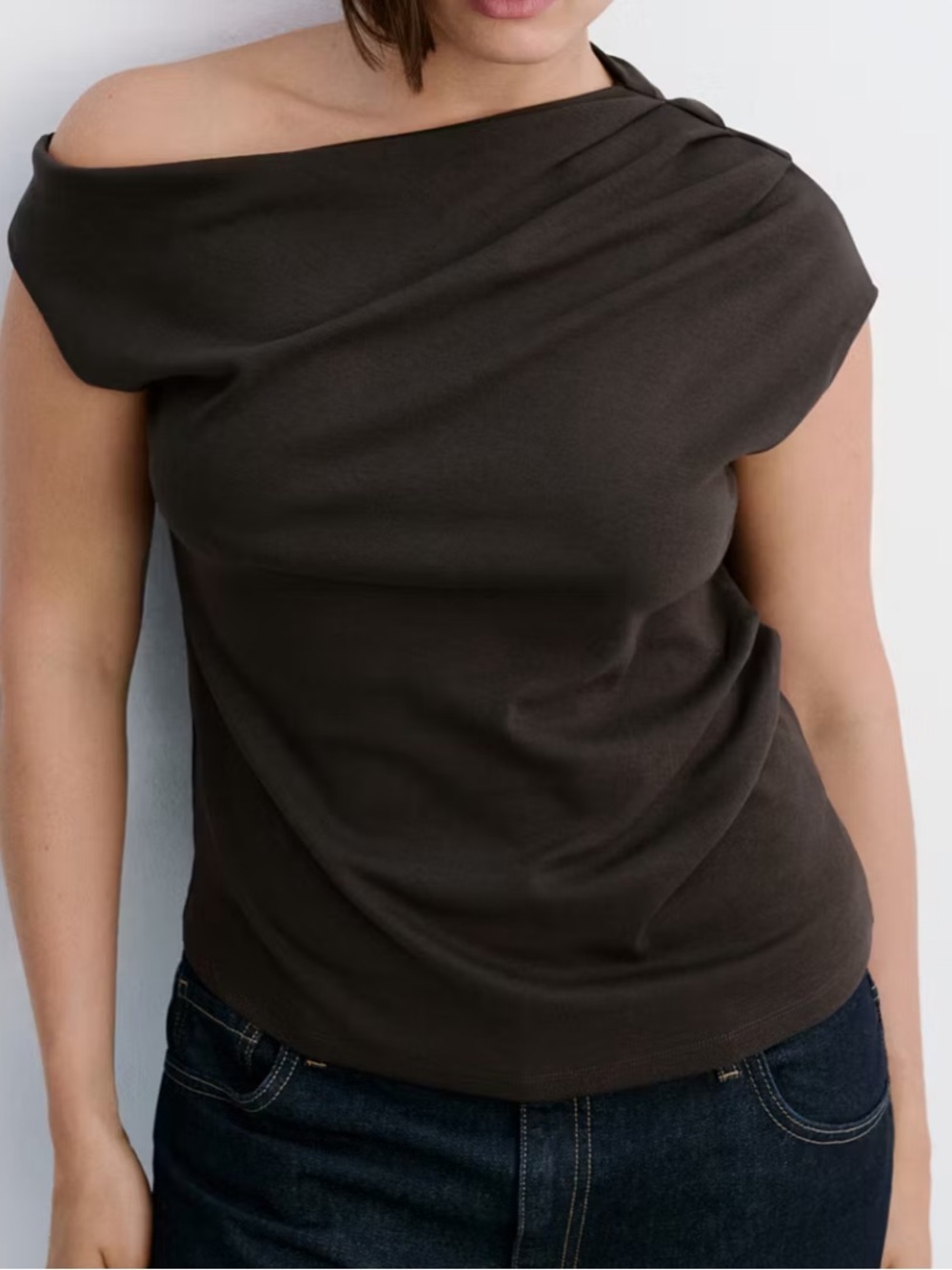 Mango ASYMMETRICAL RUCHED T-SHIRT 1483